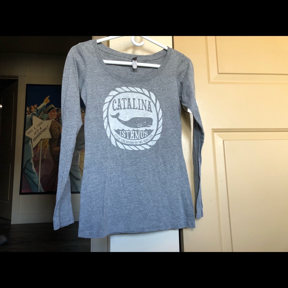 Grey Long Sleeve Tight Catalina Shirt